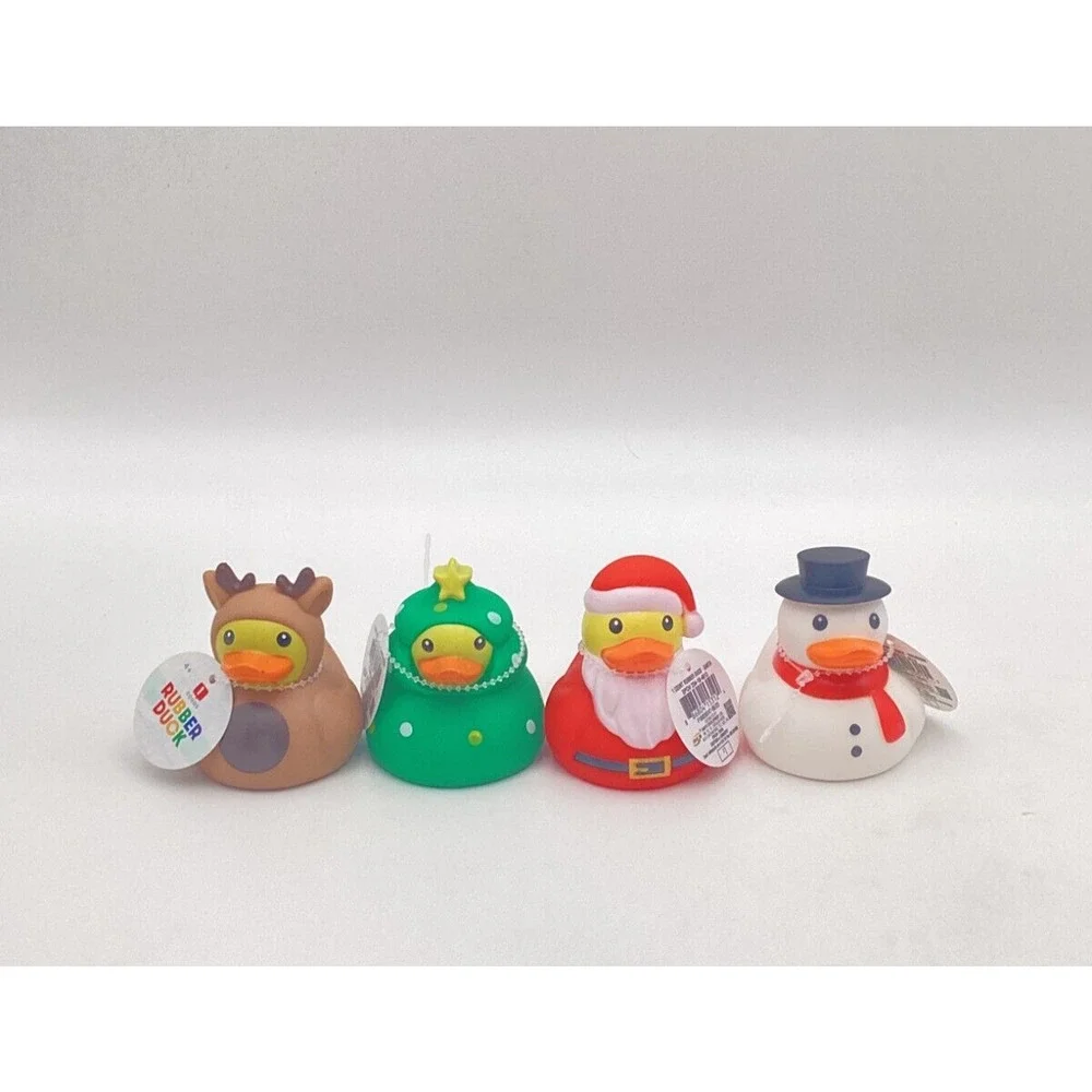 Target Set of 4 Winter Rubber Ducks Santa Claus Reindeer Christmas Tree Snowman